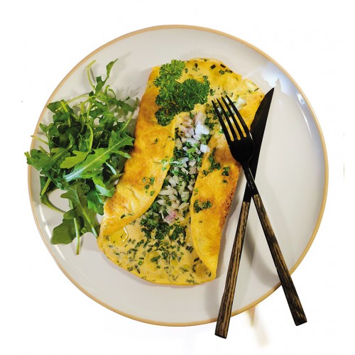 Omelette aux fines herbes.