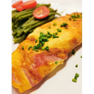 Omelette bacon fromage.