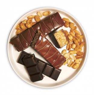Barre chocolat arachides.
