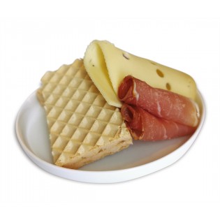 gaufres jambon fromage.