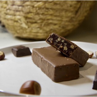 Barres chocolat noisettes