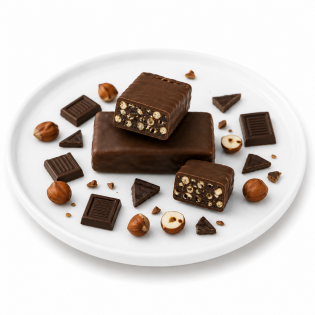 Barres chocolat noisettes